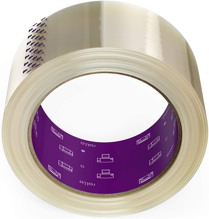 Rollo No Noise Packing Tape - Silent Shipping Tape 60 Yards x 2" Wide x 2.6 Mil Thick (6 Refill Rolls) - Clear Heavy Duty Industrial Quiet Tape for Packaging, Shipping, Moving, Storage with No Bubbles - Image 2